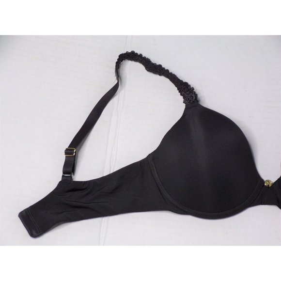 NATORI Rose Dream Custom Coverage UW T-Shirt Bra Coal Black 32C #731080 NEW - Picture 11 of 12